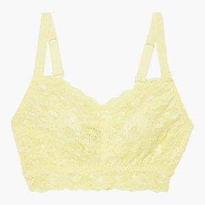COSABELLA Never Say Never Stretch Lace Bralette in Pastel Yellow Size XS
